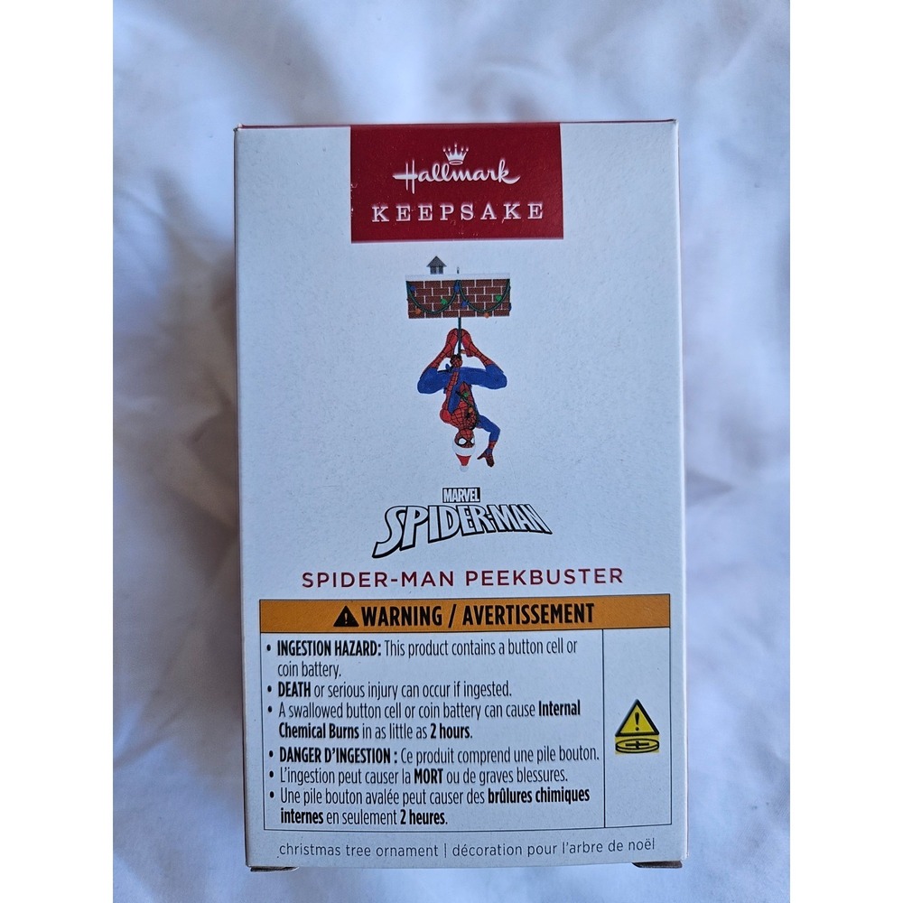2025 Hallmark Keepsake Disney Spider-Man Peekbuster Marvel Magic Sound Ornament